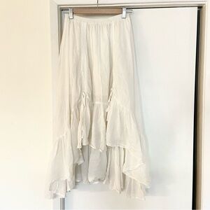 Princess Polly White Cotton Midi Skirt
